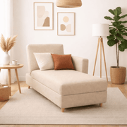 Sofá Cama Baúl 45x143x60cm Beige