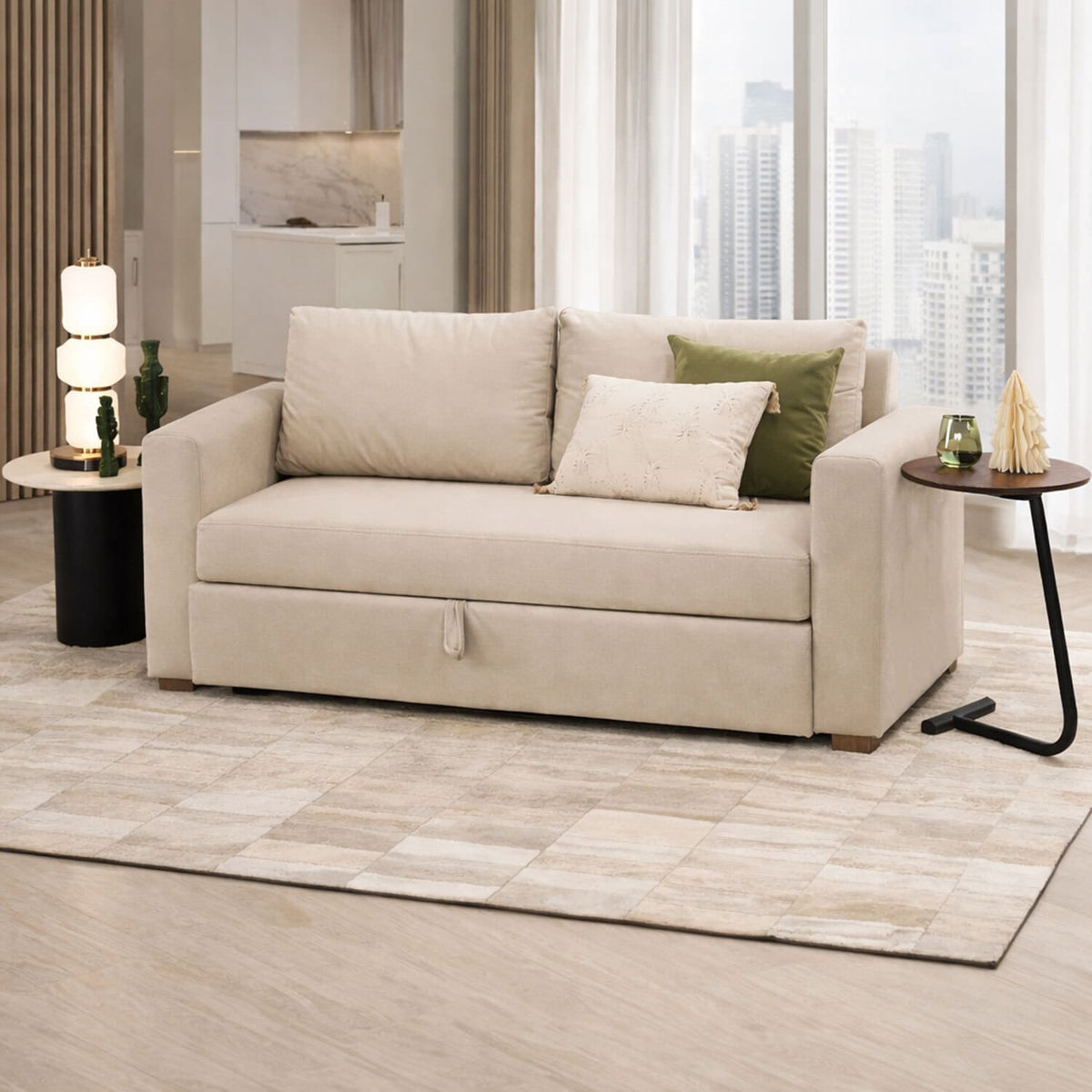 Sofa Cama Germany 63x173x120cm Beige