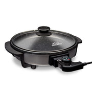 Sarten wok electrico 30 cm en stone con tapa en vidrio home elements
