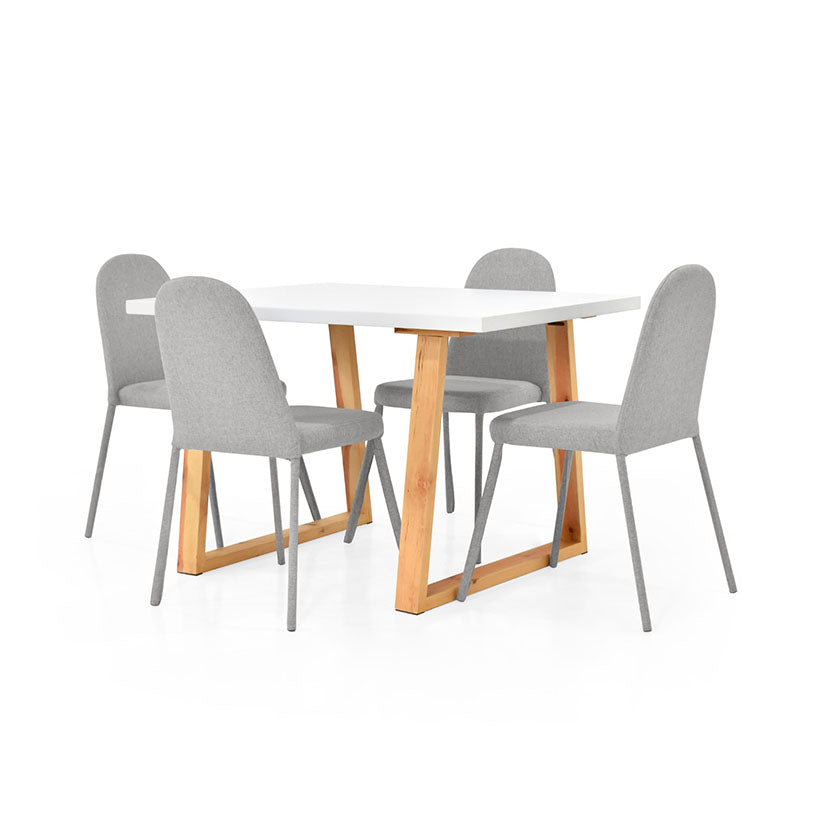 Set Comedor Andara 4P Sillas Dublín Tela