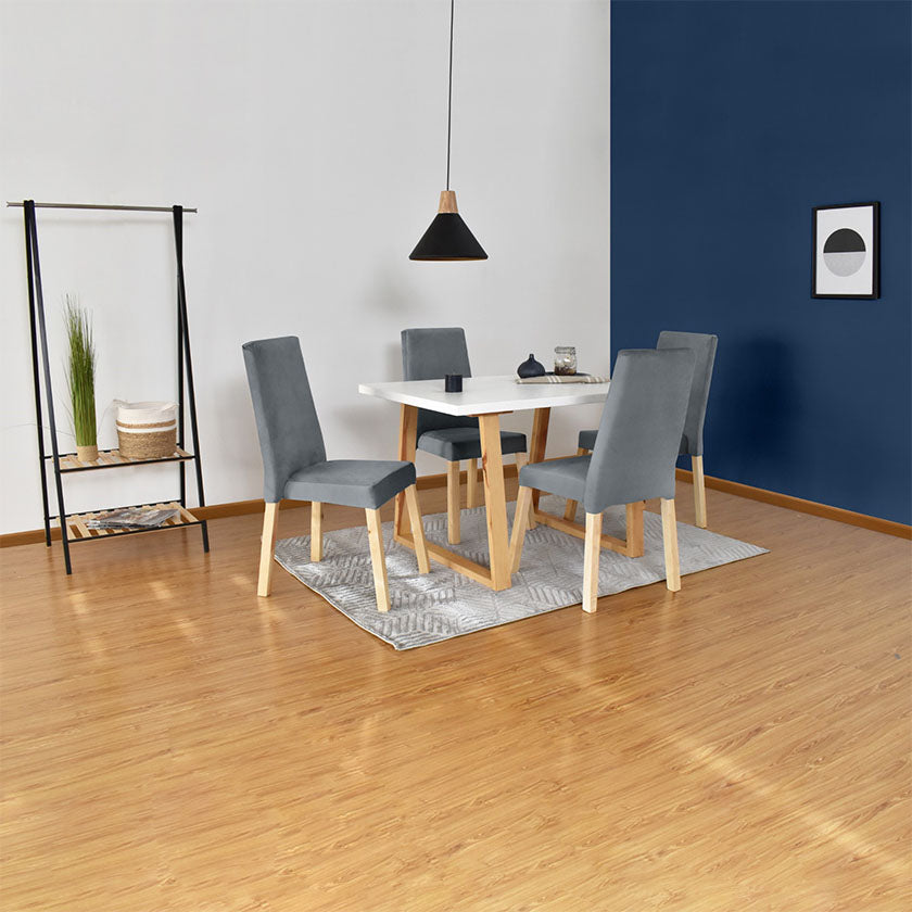 Set Comedor Andara 4P Sillas Galicia Tela