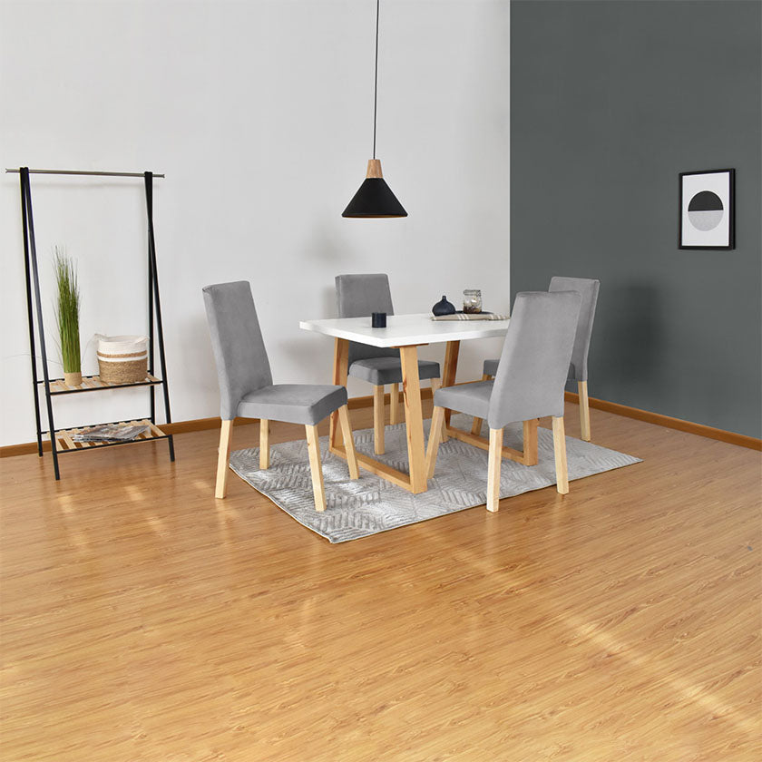 Set Comedor Andara 4P Sillas Galicia Tela