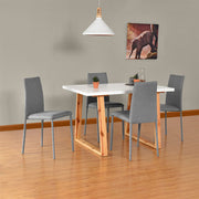 Set comedor andara 4p sillas lyon tela