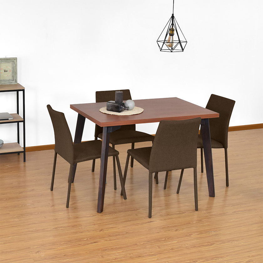Set Comedor Lugo Matiz 4P Sillas Lugo Tela