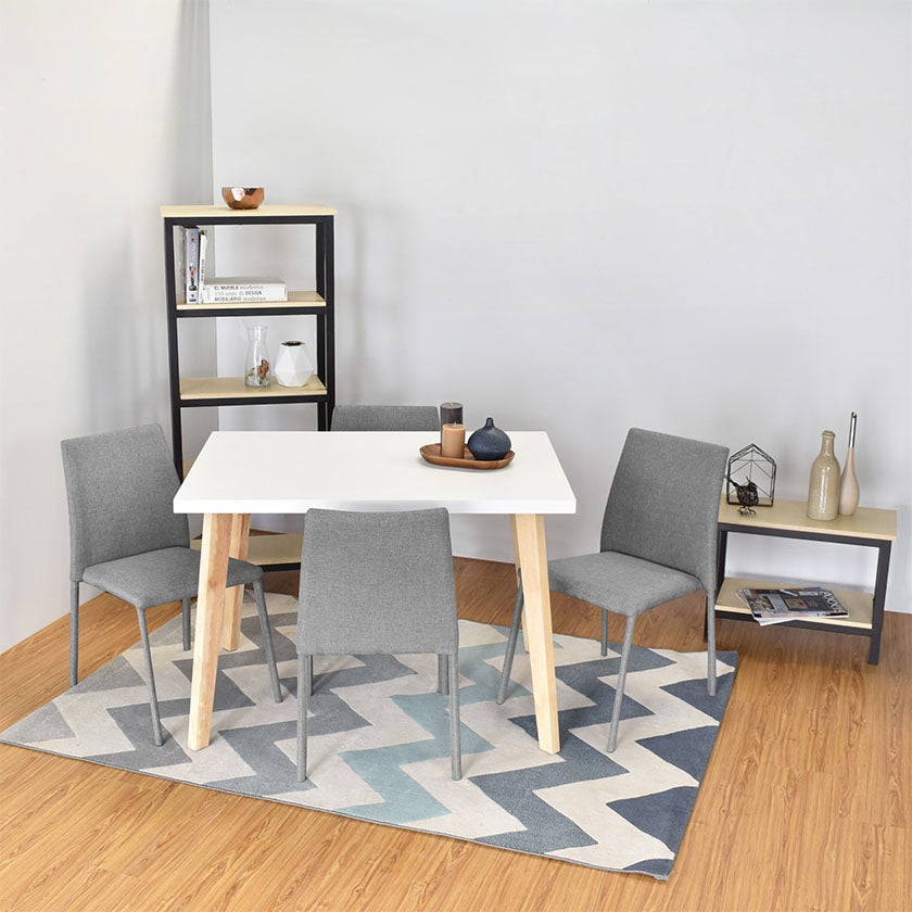 Set Comedor Lugo Matiz 4P Sillas Lugo Tela