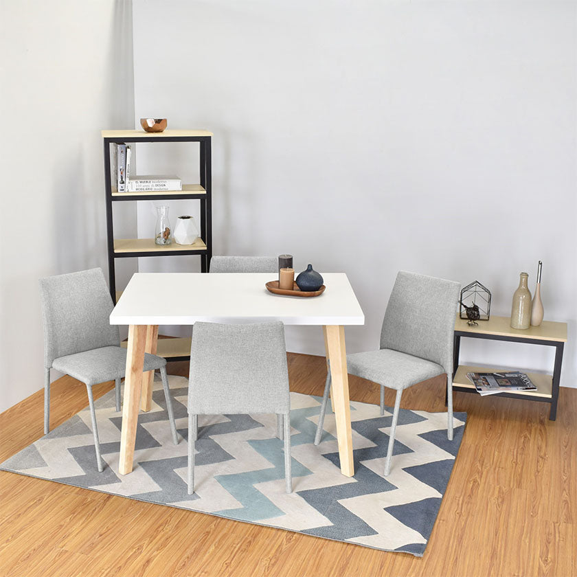 Set Comedor Lugo Matiz 4P Sillas Lugo Tela