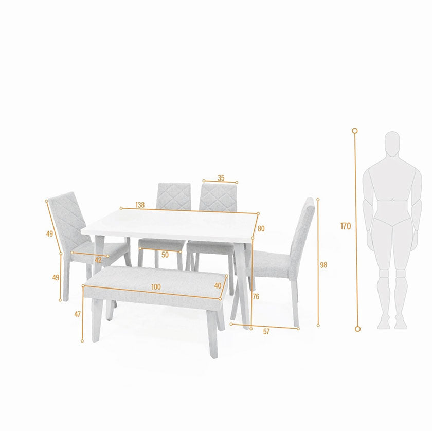 Set Comedor Lugo Matiz 6P Sillas Butaco Liverpool