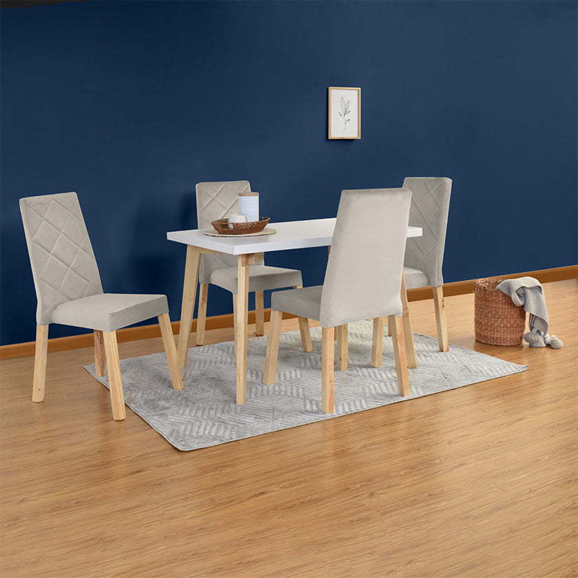 Set Comedor Lugo Matiz Sillas Liverpool Tela
