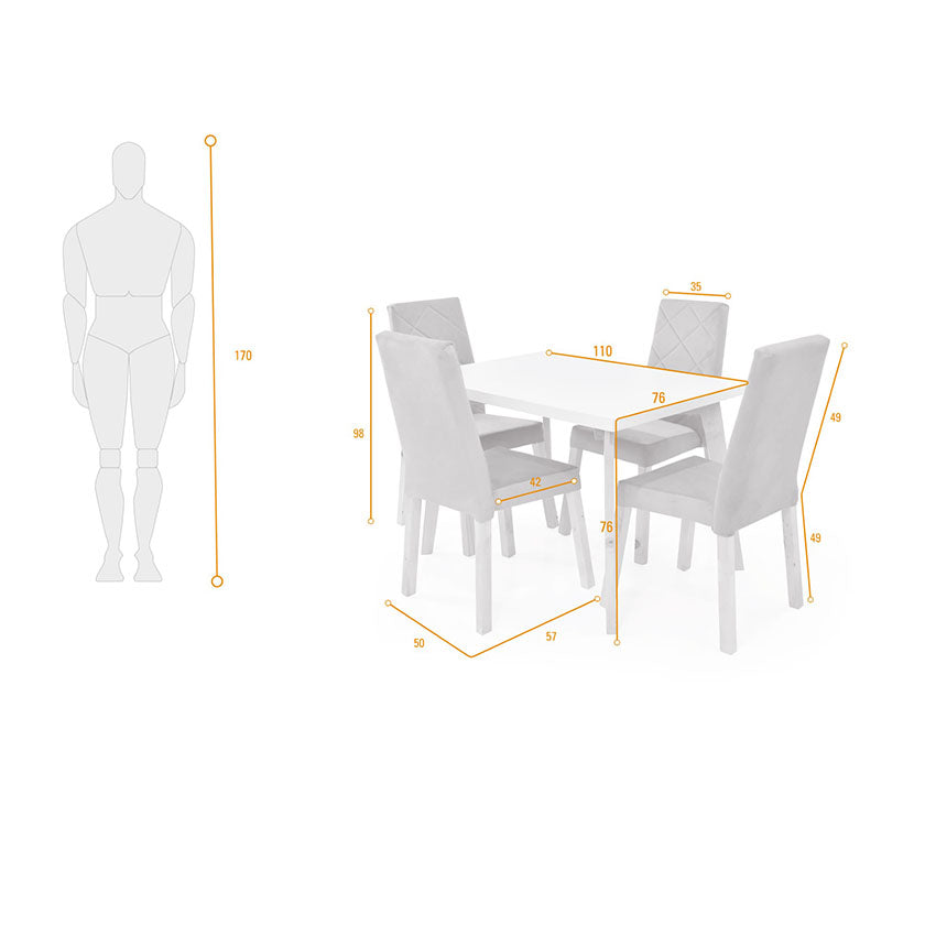 Set Comedor Lugo Matiz Sillas Liverpool Tela