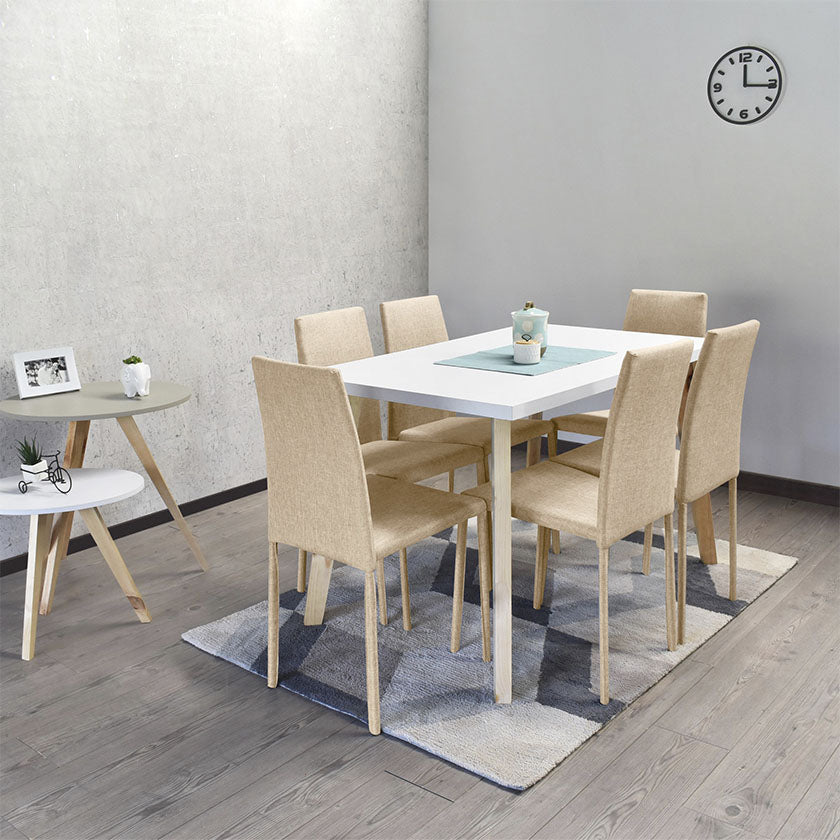 Set Comedor Lyon 6 Puestos Tela