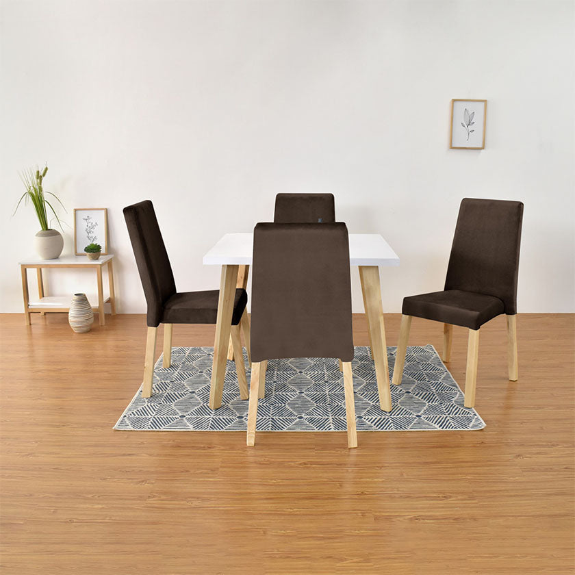Set Comedor Tiza 4P Sillas Galicia Tela