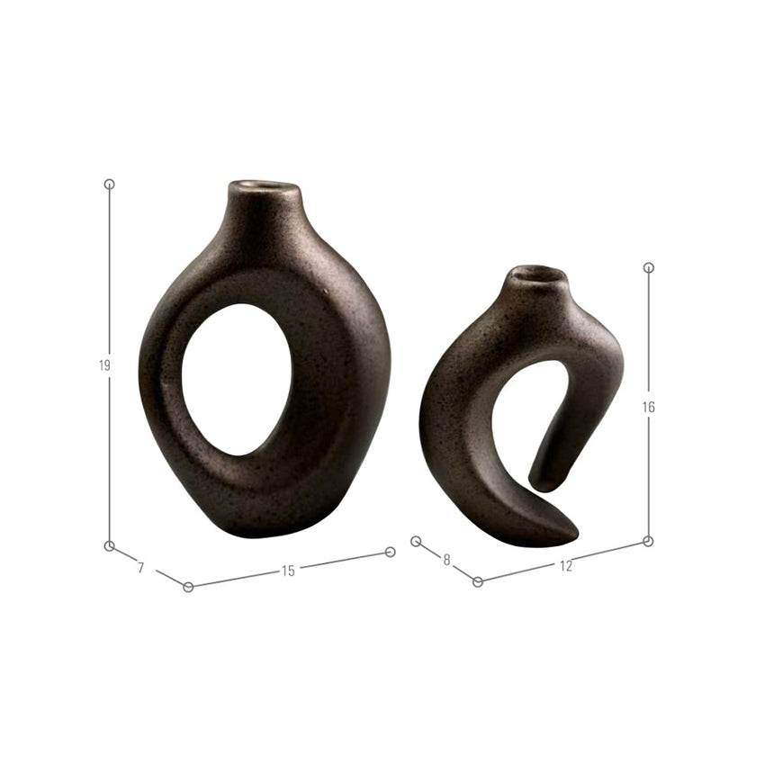 Set de Floreros en Ceramica Aura