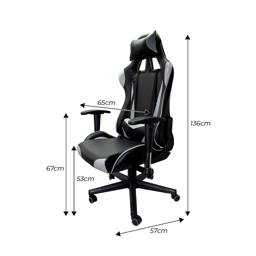 Silla gamer gris   f16