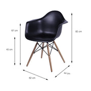 Silla dkr tipo eames brazos