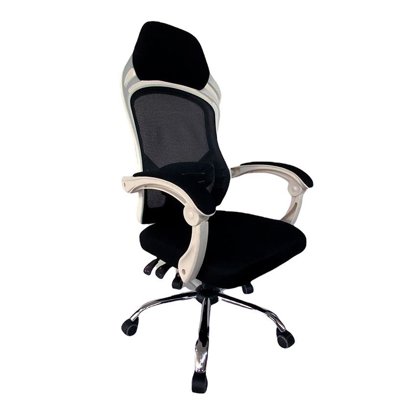 Silla de escritorio danubio blanco con negro