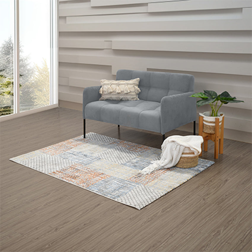 Sofa olivia 2 puestos tela gris