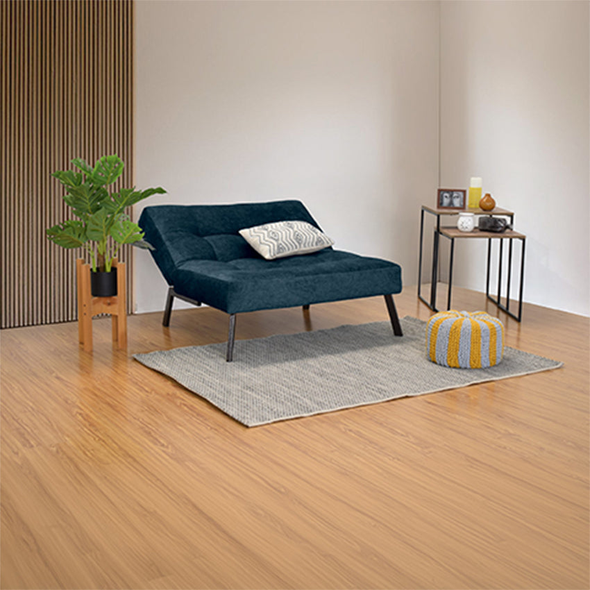 Sofá reclinable 2 puestos togo 79x104x90 cm tela azul