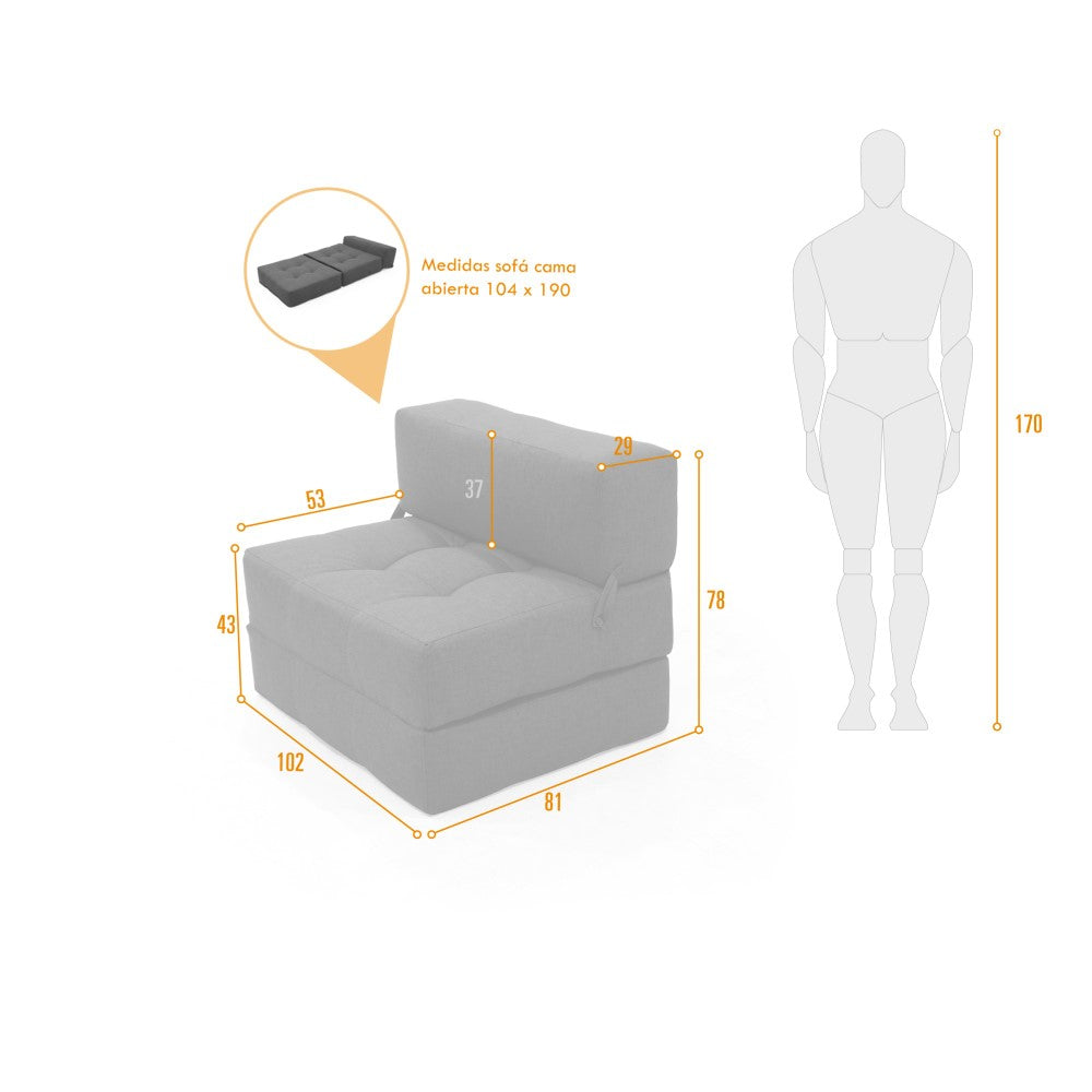 Sofa cama bosnia 102x78x81
