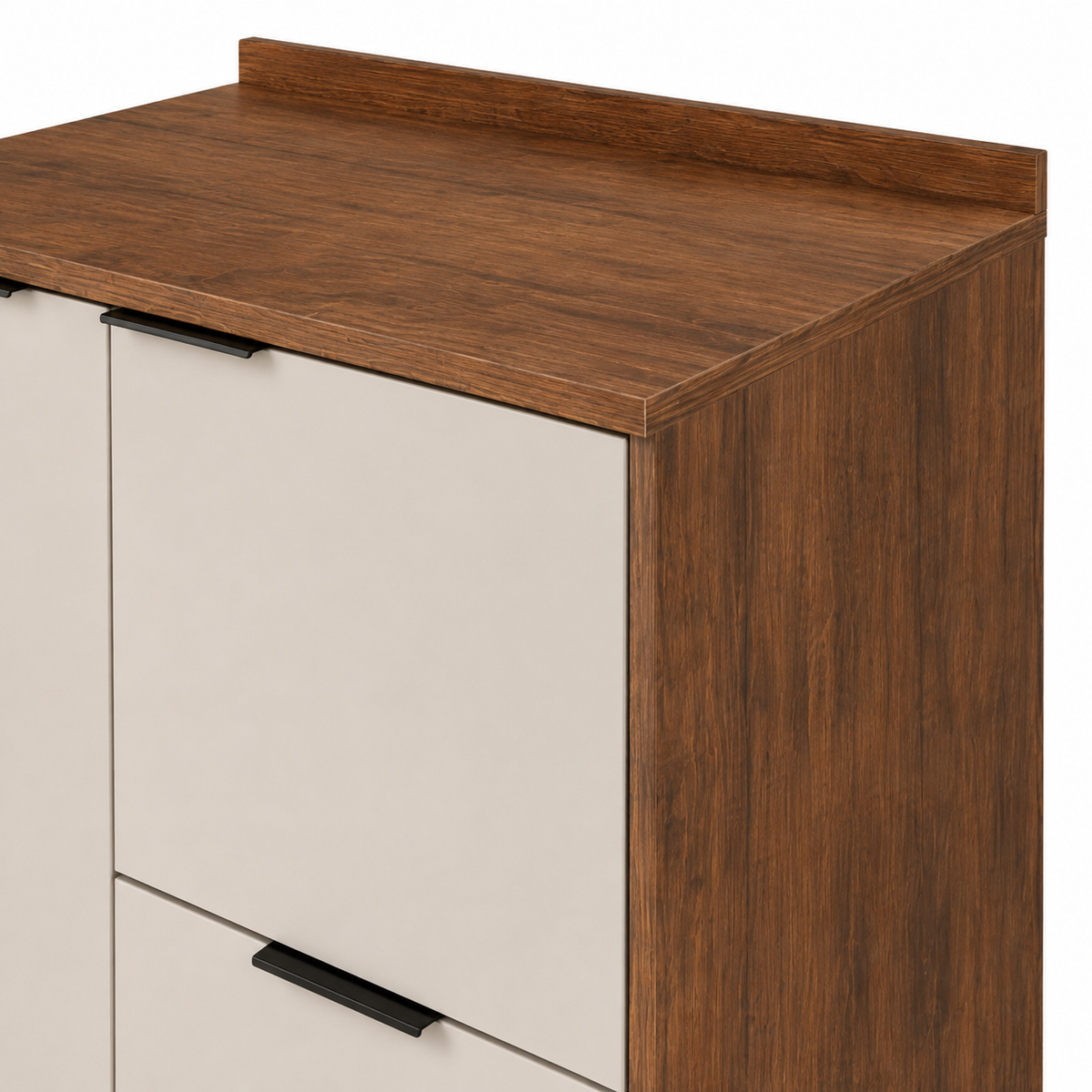 Cocina 120 cm Tahiti 4 Puertas 2 Cajones Natural/Blanco Apagado