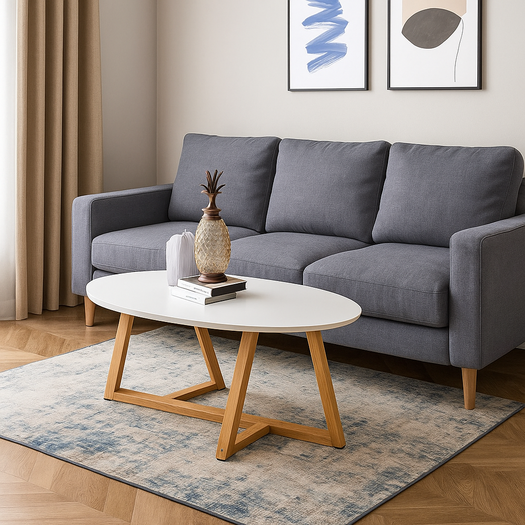 Mesa De Centro Tampa Blanco Almendra