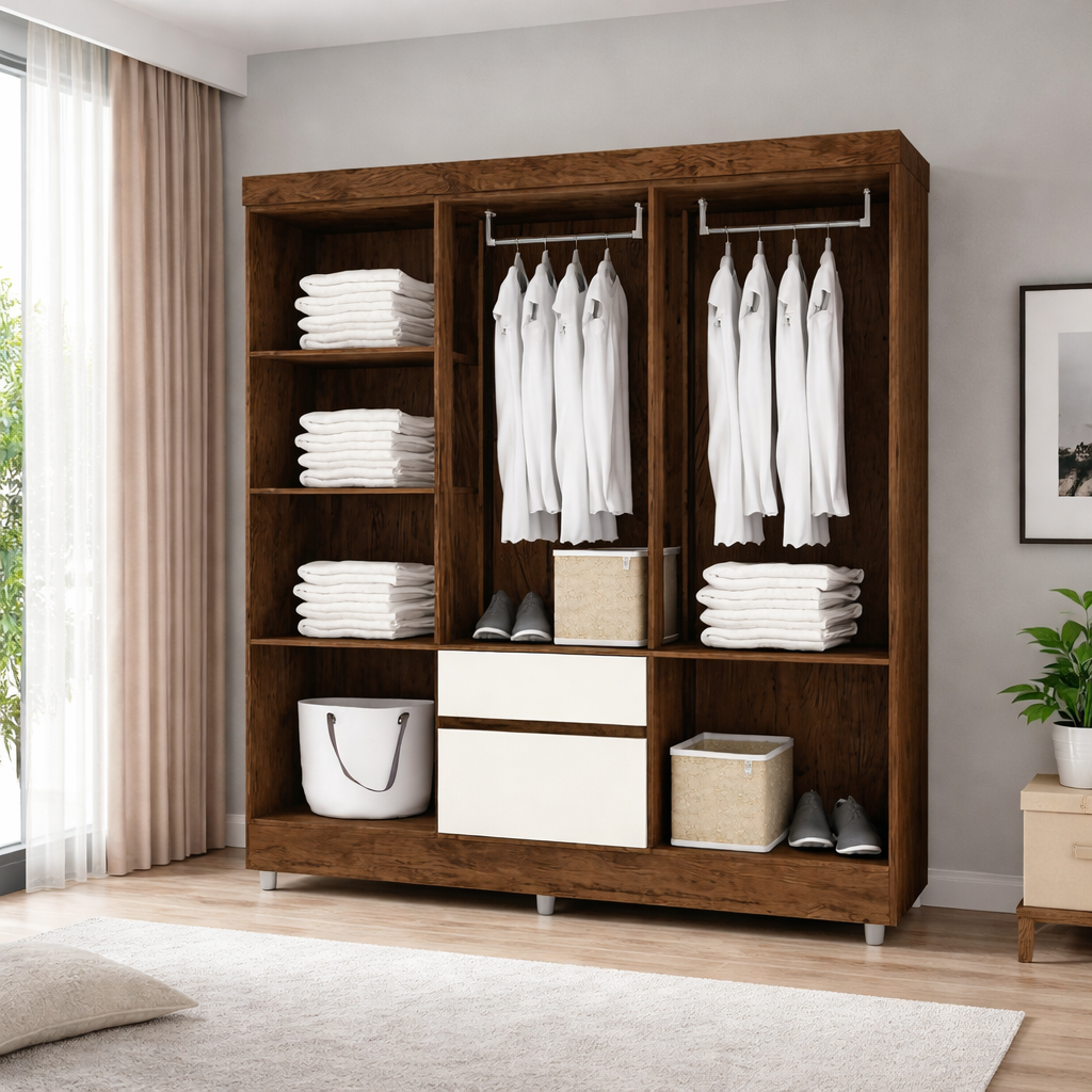 Closet 6 Puertas 2 Cajones Valent
