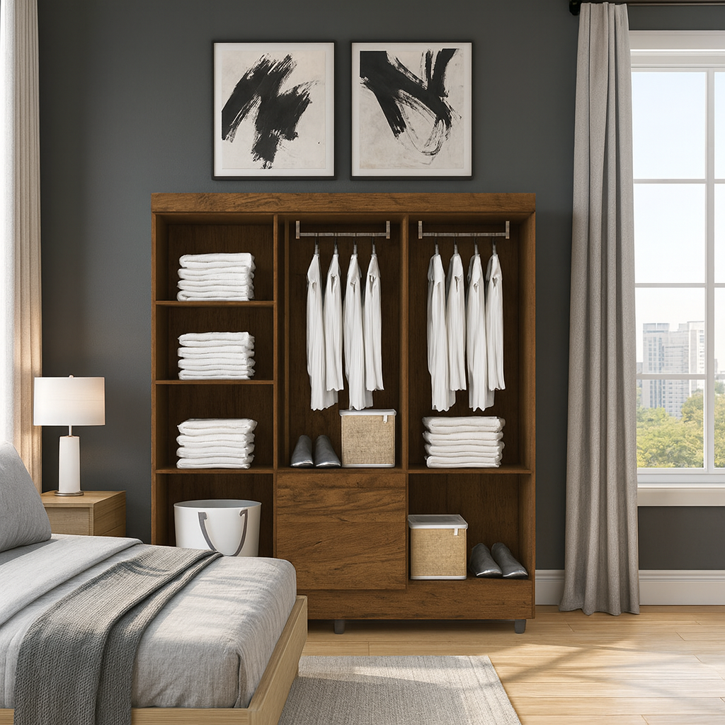 Closet 6 Puertas 2 Cajones Valent