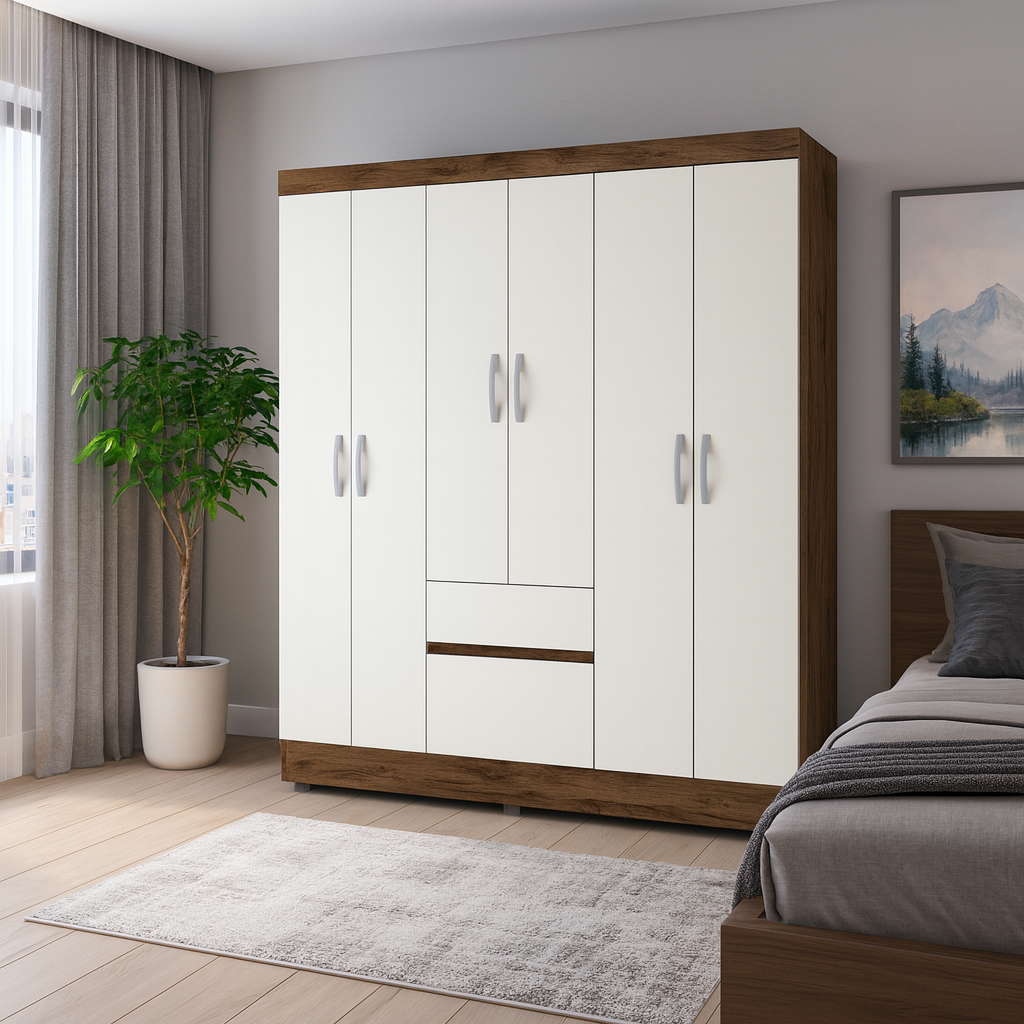 Closet 6 Puertas 2 Cajones Valent