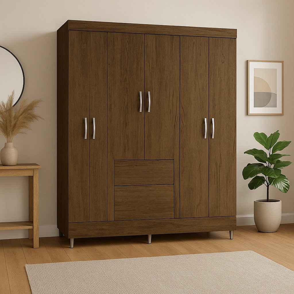 Closet 6 Puertas 2 Cajones Valent