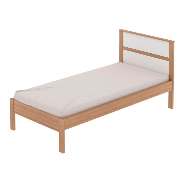 Cama Sencilla Viena Almendra Blanco