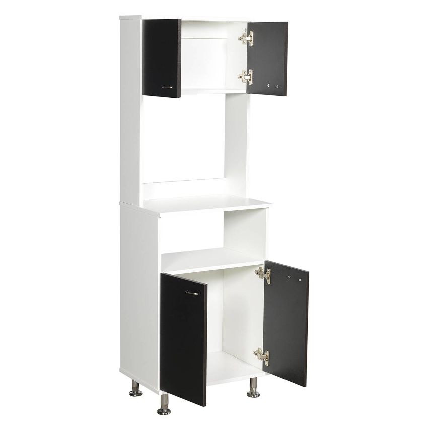 Alacena catina, blanco y wengue, con gran capacidad de almacenamiento