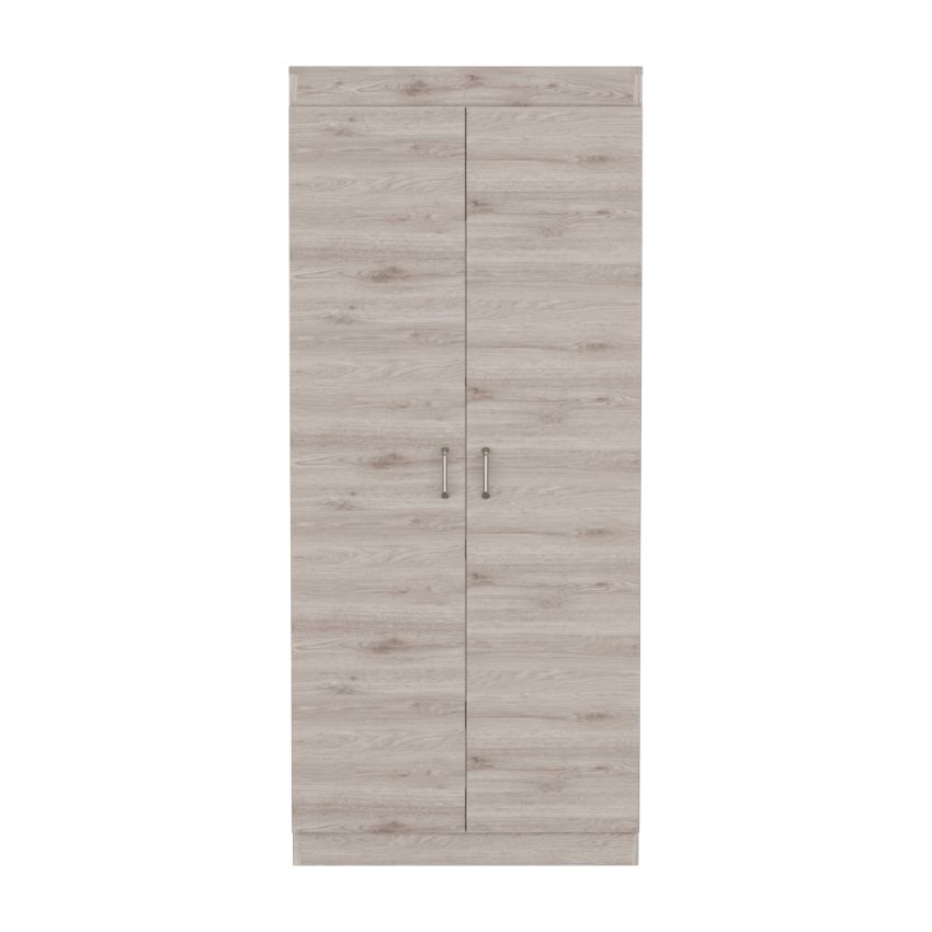 Alacena multiusos frida, humo y blanco vainilla, posee un estante adicional en la puerta y cuatro entrepaños