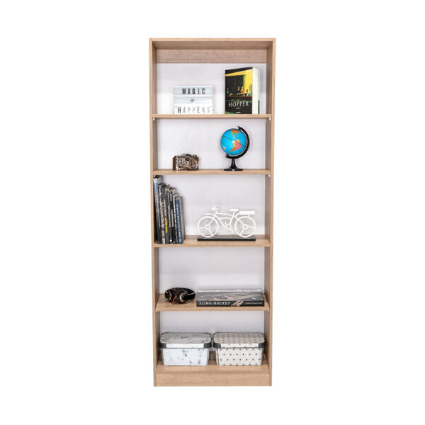 Biblioteca home con cinco entrepaños