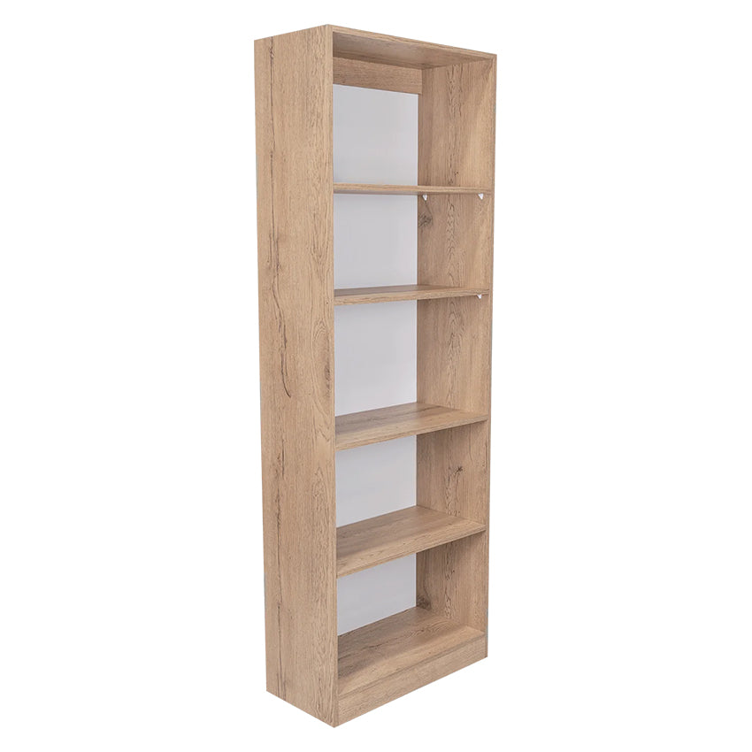 Biblioteca home con cinco entrepaños