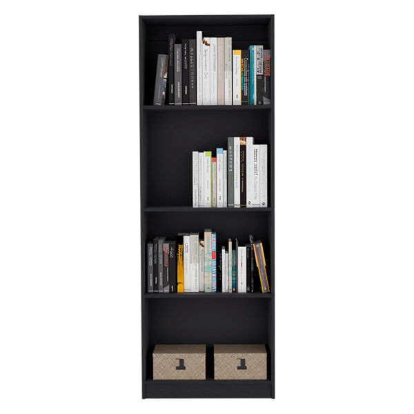 Biblioteca home con cuatro entrepaños