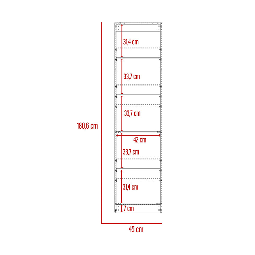 Biblioteca home eco con cinco entrepaños
