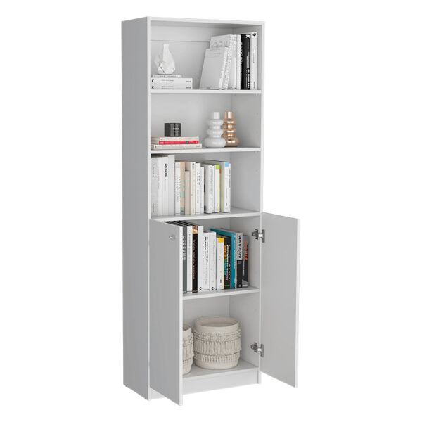 Biblioteca homecon cinco entrepaños y dos puertas abatibles