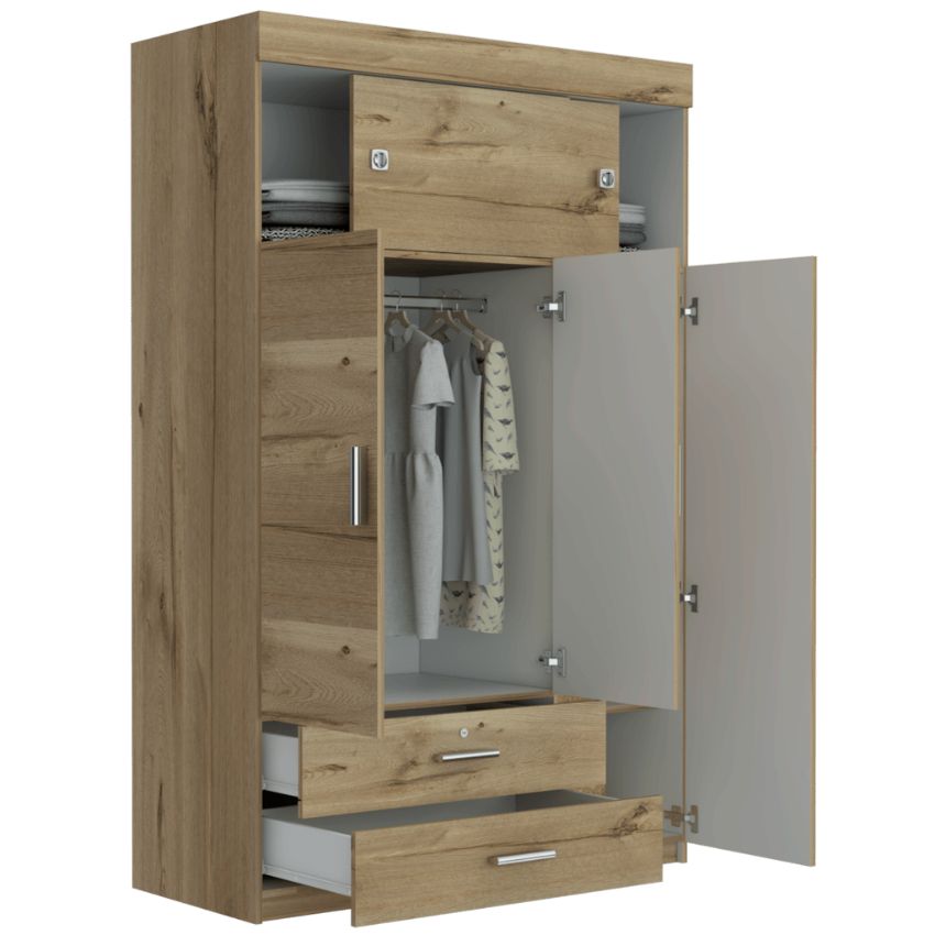 Closet alma café claro/blanco