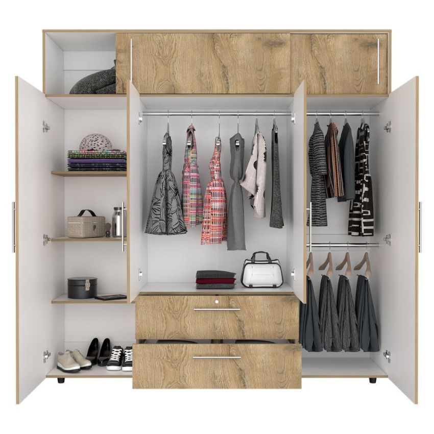 Closet babel macadamia/blanco