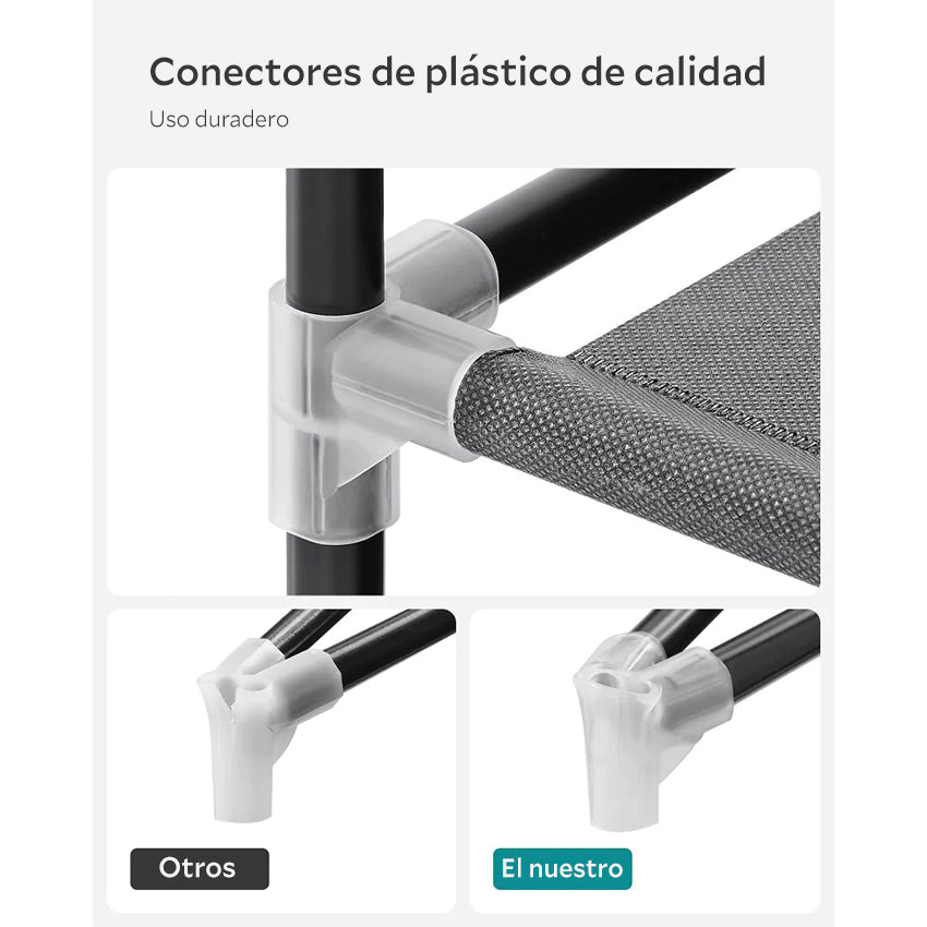 Closet portátil jeanpool, gris, variedad de entrepaños en tela