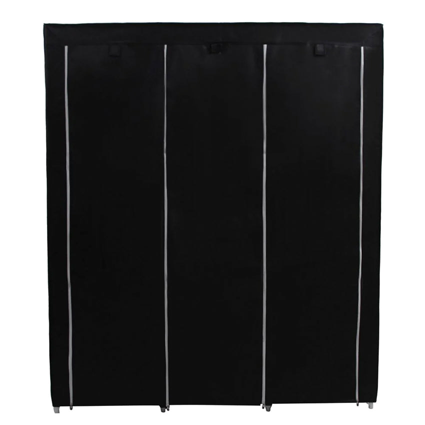 Closet portátil jesan, negro, variedad de entrepaños en tela