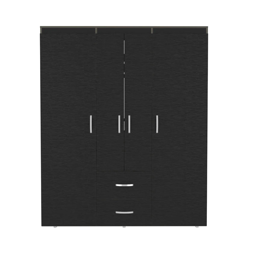 Closet portátil jesan, negro, variedad de entrepaños en tela