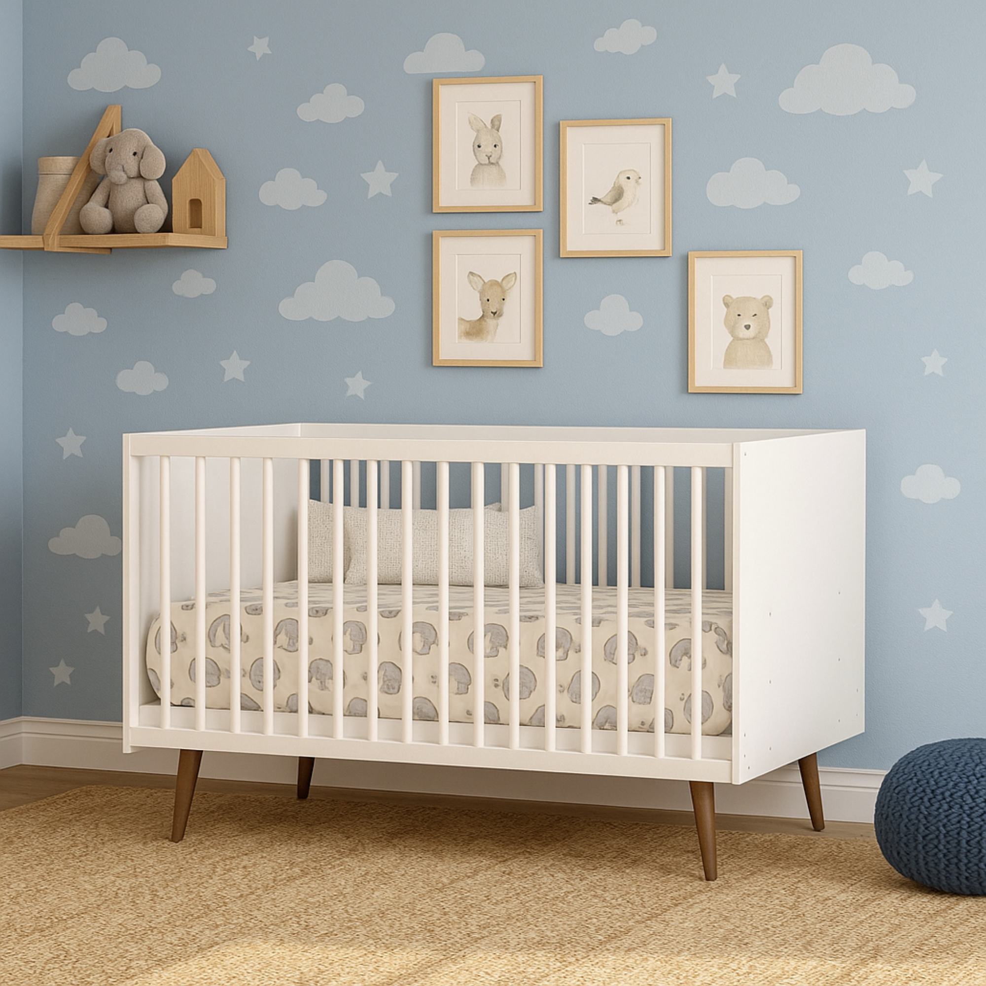 Cuna cama estela blanco