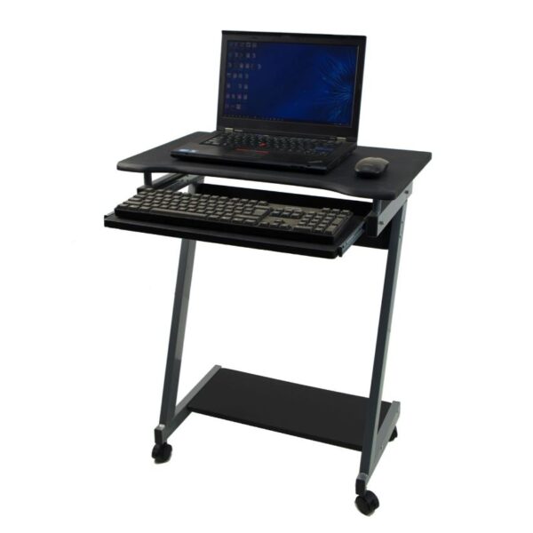 Escritorio porta pc maldiva, wengue, con rodachines