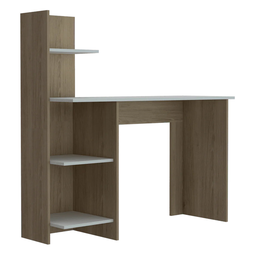 Escritorio vilna, rovere y blanco, con amplia superficie de trabajo