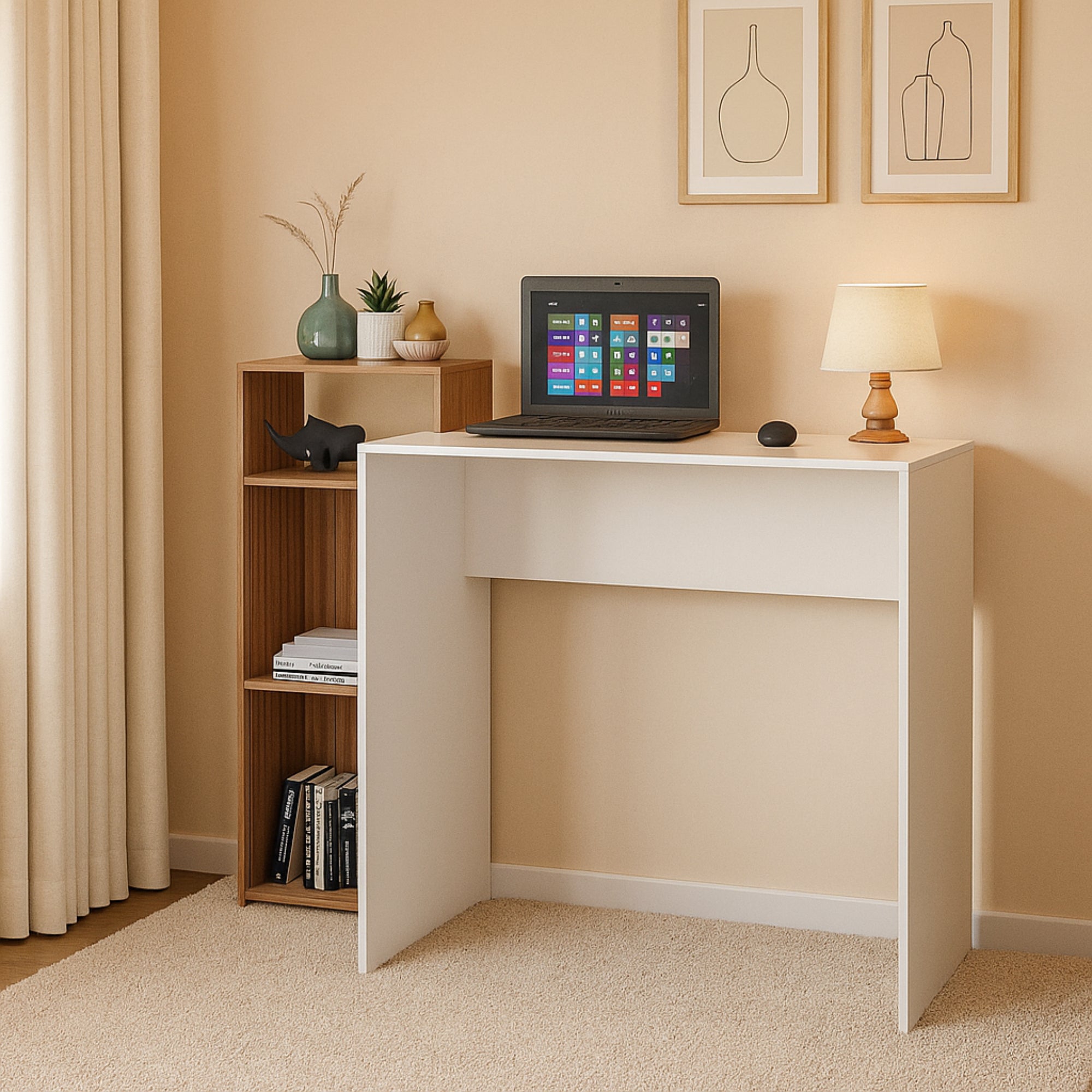 Escritorio Italia Almendra/Blanco