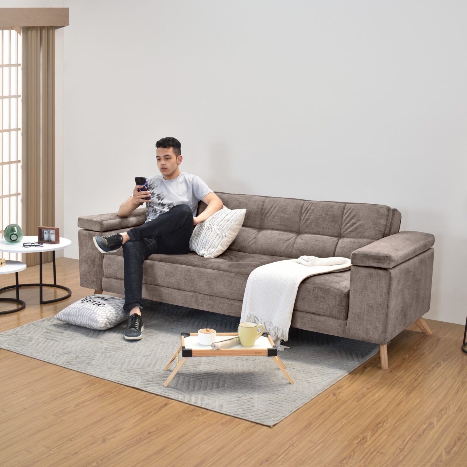 Sofa cama moretto tela taupe