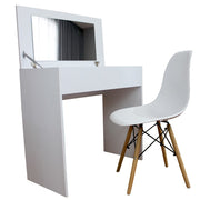 Combo tocador escritorio (76x80x40) blanco+ silla eames (83x46x51) blanca