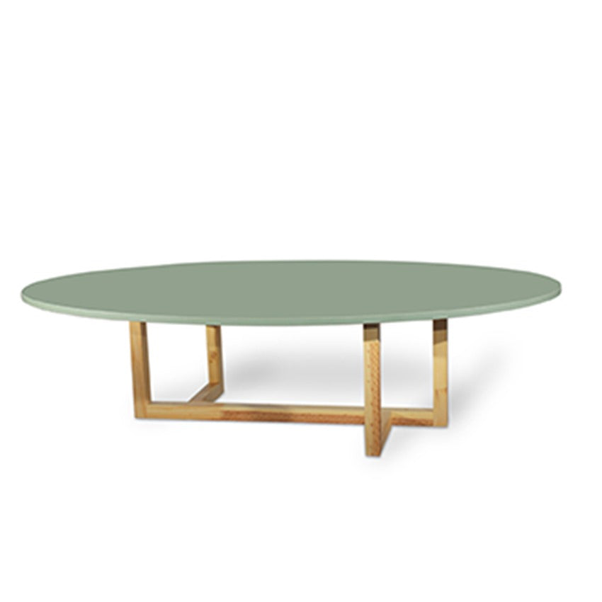 Mesa ovalada roma verde (30x120x60)