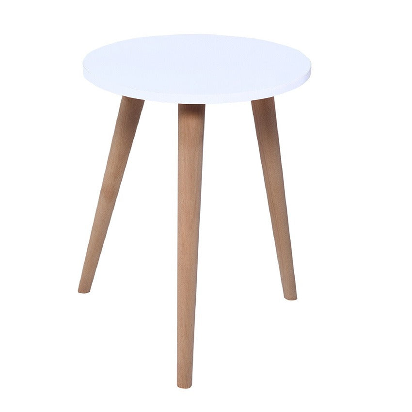 Mesa auxiliar blanca 3 patas