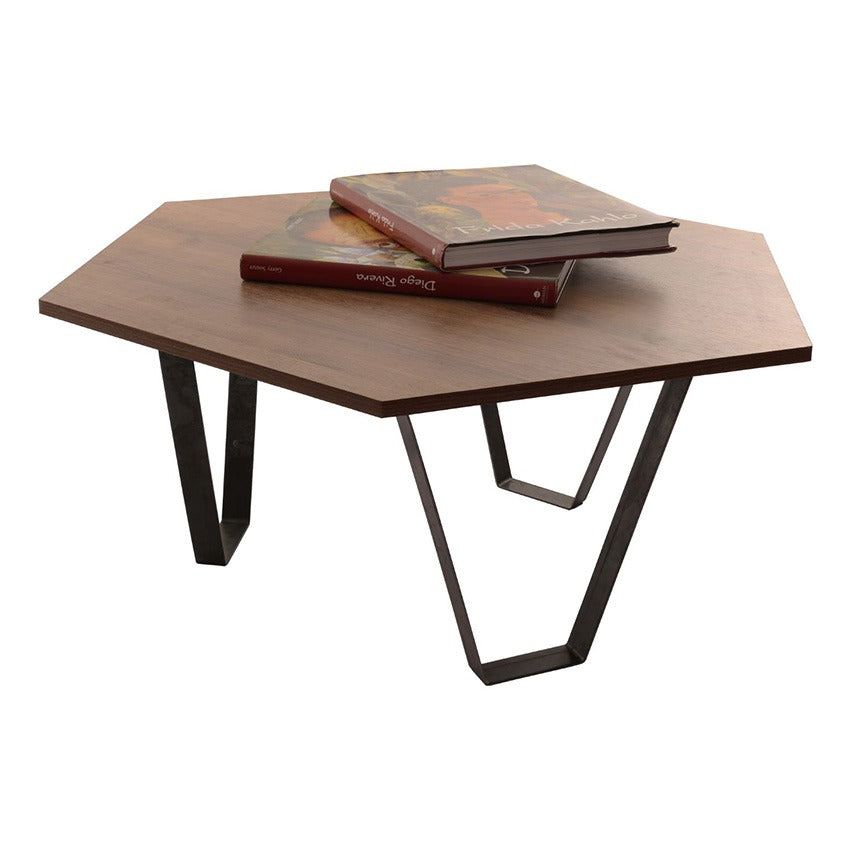 Mesa de centro hexagonal nice amaretto